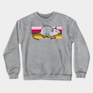 Rat on a Rainbow Crewneck Sweatshirt